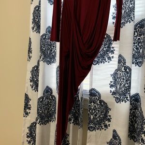 Burgundy High Low Dress